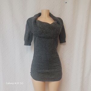 Express Women Size M Charcoal Cowl Neck Sweater